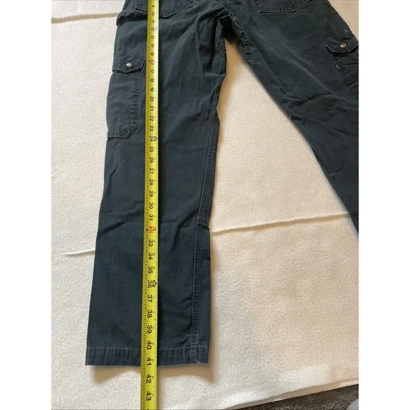 Carhartt Double Knee Cargo Pants Mens Size 34x32 Black Workwear Streetwear - Picture 5 of 8
